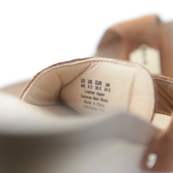 Dr. Scholl’s Original Too Slide Brown Suede Cushioned Wooden Platform Sandals 8M - Picture 7 of 8